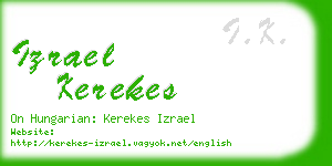izrael kerekes business card